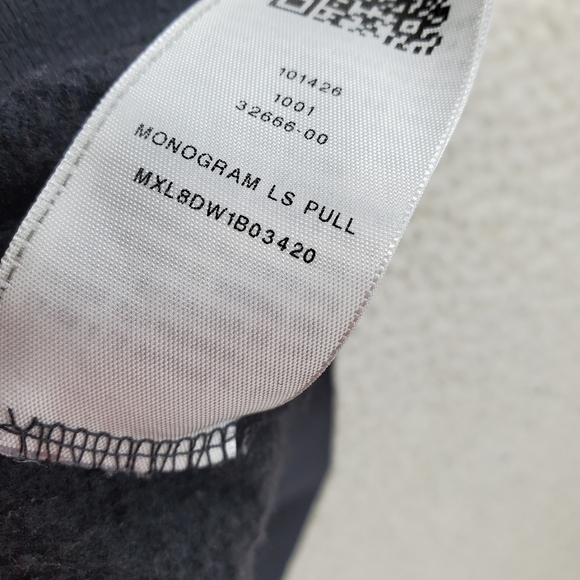 True Religion Hoodie Mens XL Black Gold Sweatshirt Monogram Pullover Streetwear - Picture 9 of 13